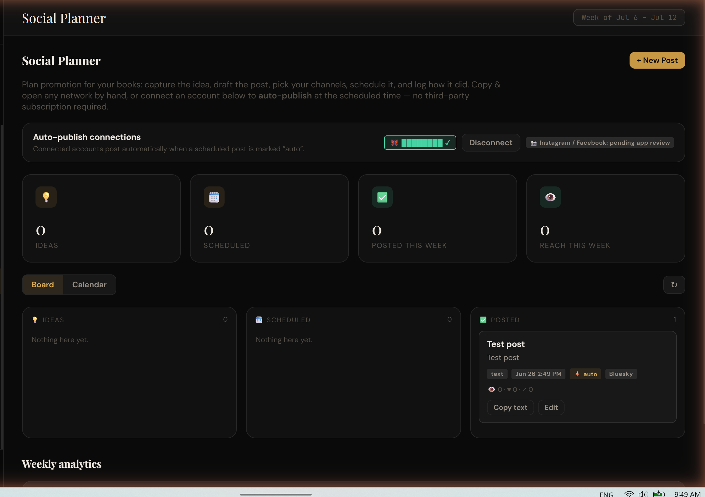 Social Planner — schedule and auto-publish posts